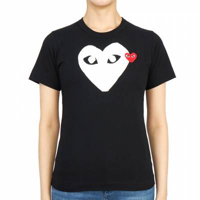 꼼데가르송(COMME DES GARCONS) 더블하트와펜 여자 반팔티셔츠 AZ T115 051 1