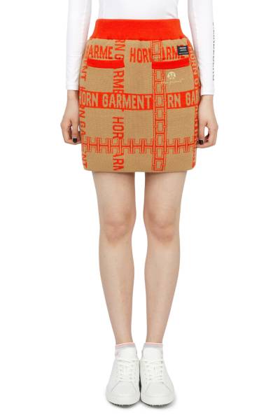 혼가먼트(HORN GARMENT) 골프웨어 여성 스커트 HSW 2C AB08 CAMEL