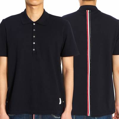 톰브라운(THOM BROWNE) 스트라이프 폴로 남자 반팔티셔츠 MJP042A 00050 415