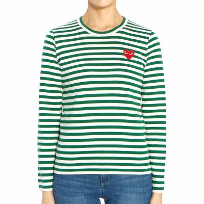 꼼데가르송(COMME DES GARCONS) 레드 하트와펜 스트라이프 여자 긴팔티셔츠 AZ T163 051 3