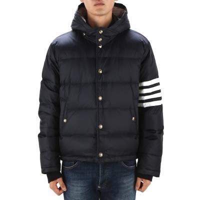 톰브라운(THOM BROWNE) 사선 완장 남자 패딩 봄버 자켓 MJD061X 05411 415