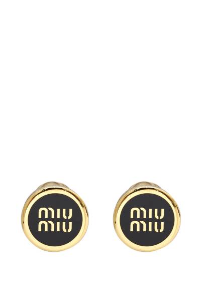미우미우(MIUMIU) 레터링 로고 귀걸이 5JO912 2F6T F0002