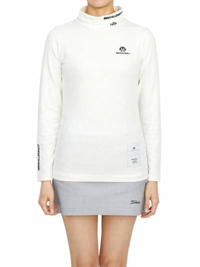 혼가먼트(HORN GARMENT) 골프웨어 하이넥 여성 긴팔티셔츠 HCW 2C AA05 OFFWHITE