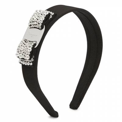 페라가모(FERRAGAMO) 크리스탈 바라 보우 여성 헤어밴드 34 2758 001 0524893