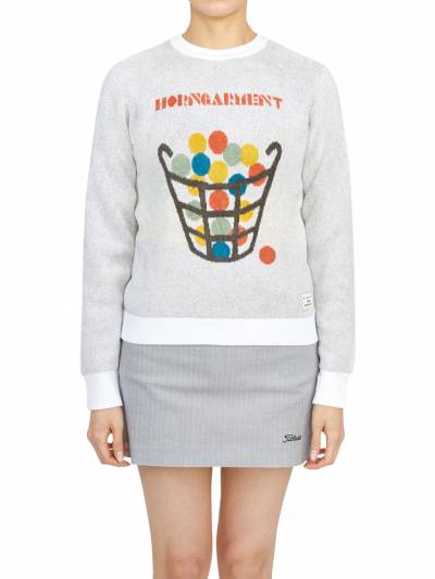 혼가먼트(HORN GARMENT) 골프웨어 여성 니트 HCW 2C AB09 WHITE