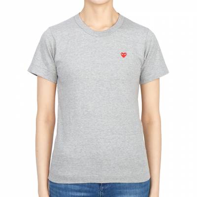 꼼데가르송(COMME DES GARCONS) 미니 레드하트와펜 여자 반팔티셔츠 AZ T305 051 1
