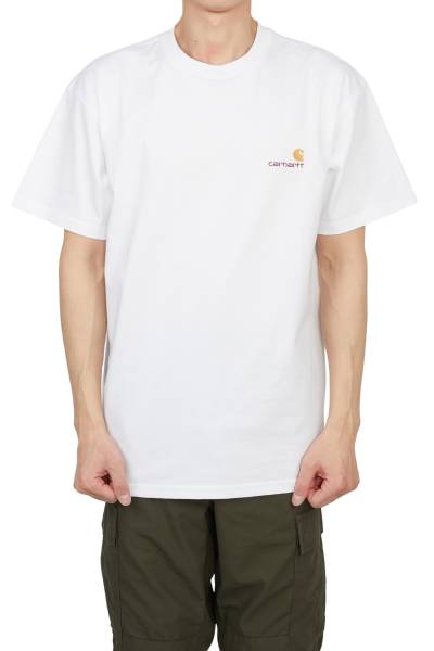 칼하트윕(CARHARTT WIP) 아메리칸 스크립트 남성 반팔티셔츠 I029956 02XX