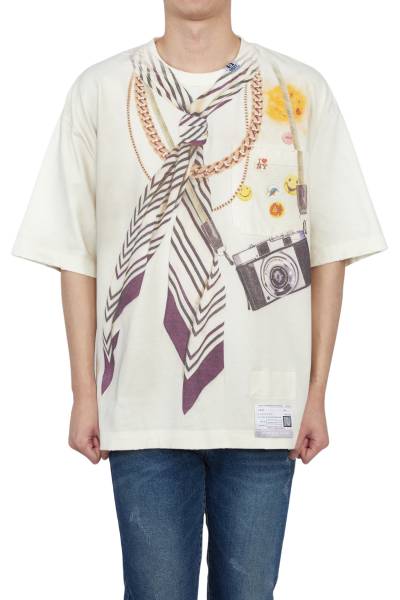 메종미하라야스히로(MAISON MIHARA YASUHIRO) 남성 반팔티셔츠 A10TS671 WHITE