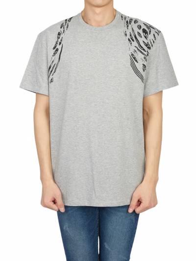 알렉산더맥퀸(ALEXANDER MCQUEEN) 하네스 스컬 남자 반팔티셔츠 레귤러핏 727280 QUZ19 0902