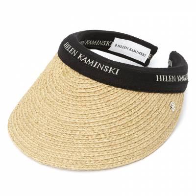 헬렌카민스키(HELEN KAMINSKI) 비앙카 여성 바이저 HAT50265 NATURAL BLACK LOGO