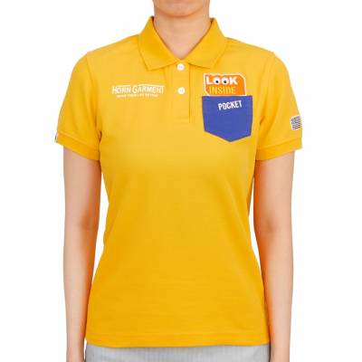 혼가먼트(HORN GARMENT) 골프웨어 여성 반팔티셔츠 HCW 2A AP05 YELLOW