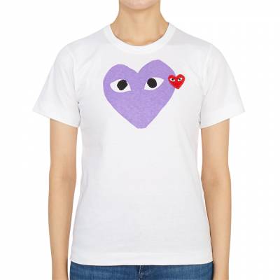 꼼데가르송(COMME DES GARCONS) 더블하트 레드와펜여자 반팔티셔츠 AZ T105 051 1