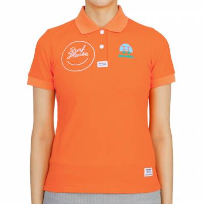 혼가먼트(HORN GARMENT) 골프웨어 여성 반팔티셔츠 HCW 2A AP17 ORANGE