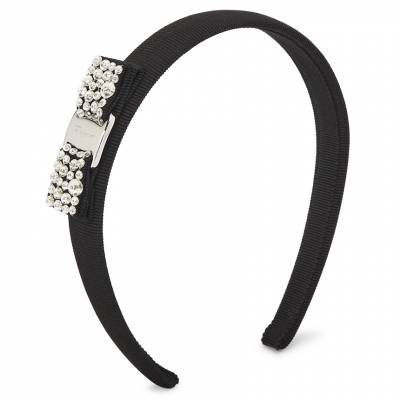 페라가모(FERRAGAMO) 크리스탈 바라 보우 여성 머리띠 34 7581 001 0713034