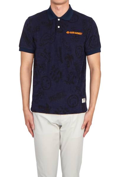 혼가먼트(HORN GARMENT) 골프웨어 남성 카라 반팔티셔츠 HCM 3A AP04 NAVY