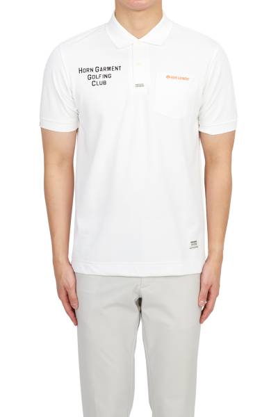 혼가먼트(HORN GARMENT) 골프웨어 게리 남성 카라 반팔티셔츠 HVM 3A AP07 WHITE