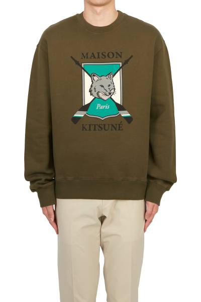 메종키츠네(MAISON KITSUNE) 칼리지 폭스 남성 기모 맨투맨 LM00309KM0307 P360
