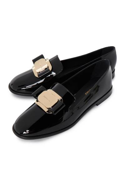 페라가모(FERRAGAMO) 바라보우 여성 로퍼 (발볼C) ZAMIRA NERO 0768944