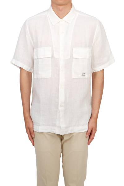 씨피컴퍼니(CP COMPANY) 남성 린넨 반팔 셔츠 16CMSH210A 005415G 103