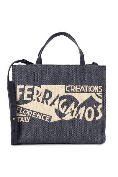페라가모(FERRAGAMO) 여성 데님 토트백 21 9407 DENIM NATU 0773819