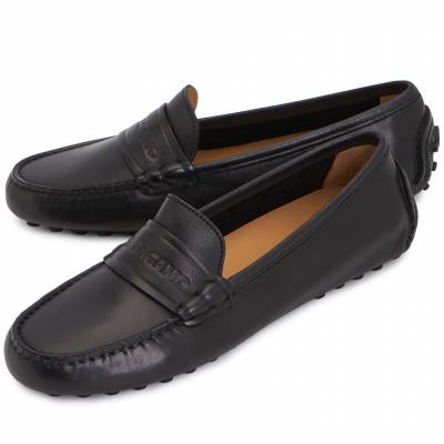 페라가모(FERRAGAMO) 여성 드라이빙슈즈 (발볼D) ISIDE NERO 0764250 D