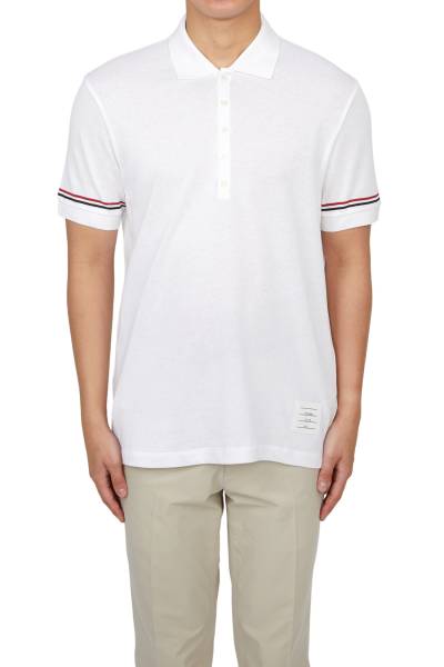 톰브라운(THOM BROWNE) 남성 카라 반팔티셔츠 MJP193A J0129 100