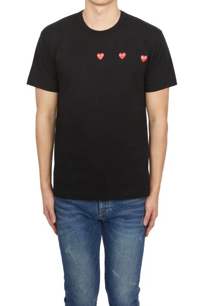 꼼데가르송(COMME DES GARCONS) 트리플 레드 하트 반팔티셔츠 (남여공용) AX T337 051 1
