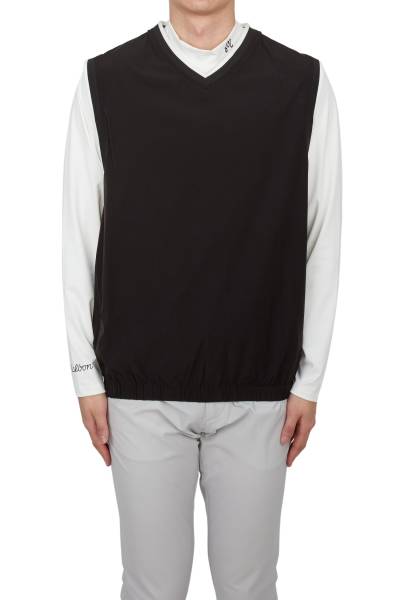 말본골프(MALBON GOLF) 골프웨어 에버그린 남성 조끼 ME0039 BLK WHT
