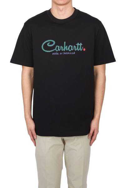 칼하트윕(CARHARTT WIP) 파라다이스 스크립트 남성 반팔티셔츠 I033948 89XX