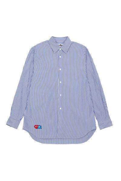 꼼데가르송(COMME DES GARCONS) X 인베이더 더블와펜 스트라이프 남성 셔츠 AZ B026 051 1