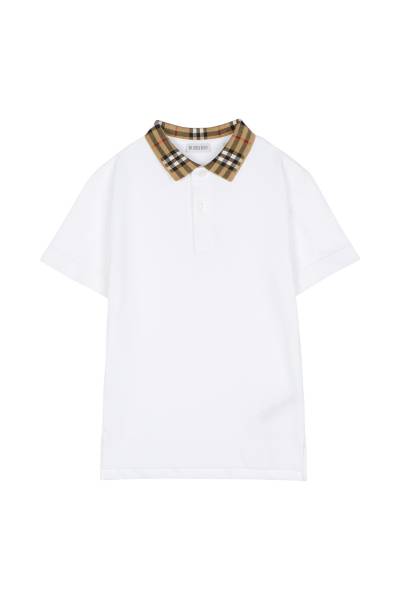 버버리키즈(BURBERRY KIDS) 체크 카라 반팔티셔츠 (성인착용가능) 8105571