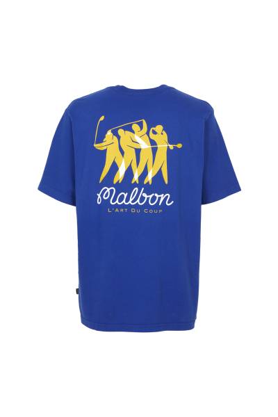 말본골프(MALBON GOLF) 골프웨어 남성 반팔티셔츠 M9138 BLU