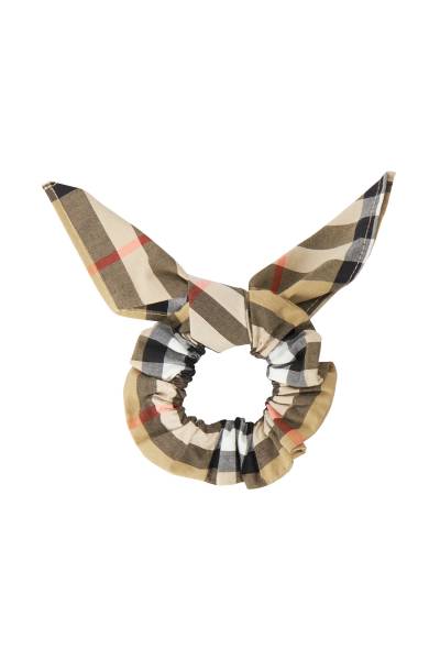 버버리키즈(BURBERRY KIDS) 체크 타이 스크런치 헤어밴드 8100462