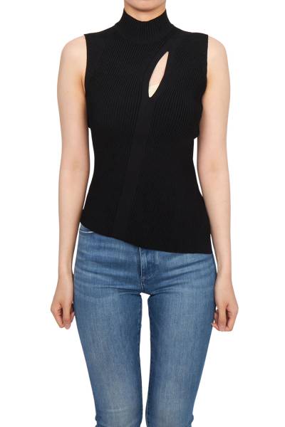 베르사체(VERSACE) 여성 터틀넥 민소매 티셔츠 1011206 1A07953 1B000