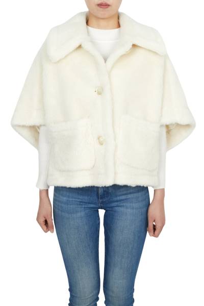막스마라(MAX MARA) 뉴테르조1 테디 케이프 코트 NEWTERZO1 001 2524736062