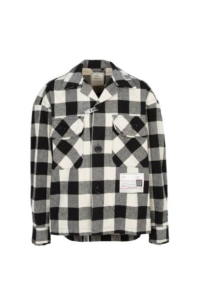 메종미하라야스히로(MAISON MIHARA YASUHIRO) 체크 남성 자켓 A15SH086 WHITE