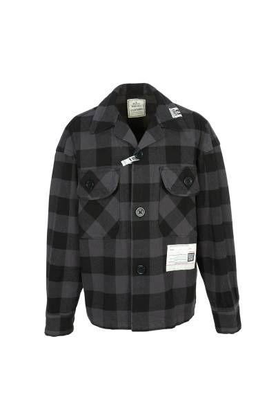 메종미하라야스히로(MAISON MIHARA YASUHIRO) 체크 남성 자켓 A15SH086 GRAY