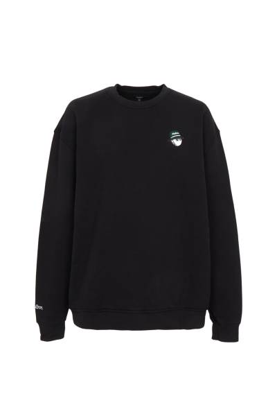 말본골프(MALBON GOLF) 골프웨어 남성 기모 맨투맨 M9417 BLK