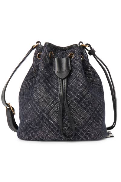버버리(BURBERRY) 드로스트링 데님 여성 버킷백 8111940