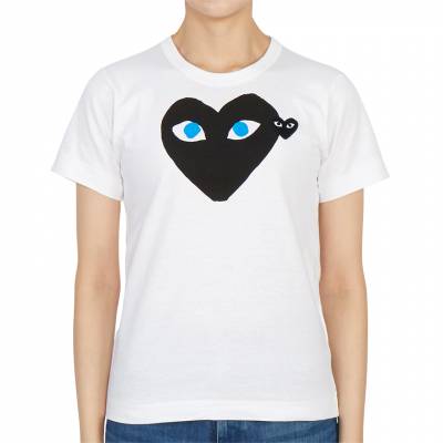 꼼데가르송(COMME DES GARCONS) 스크래치 블랙와펜 여성 반팔티셔츠 AZ T087 051 1 SD_AZ T087 051 1_007