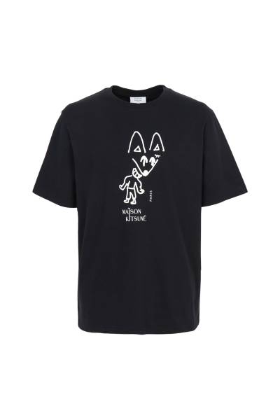 메종키츠네(MAISON KITSUNE) 파티 폭스 남성 반팔티셔츠 PM00116KJ7025 P199