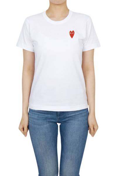 꼼데가르송(COMME DES GARCONS) 롱 레드와펜 여성 반팔티셔츠 AZ T229 051 3
