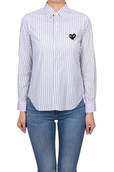 꼼데가르송(COMME DES GARCONS) 블랙와펜 스트라이프 여성 셔츠 AZ B005 051 1