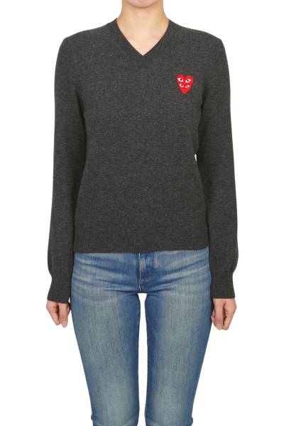 꼼데가르송(COMME DES GARCONS) 더블 레드와펜 여성 니트 AZ N073 051 2