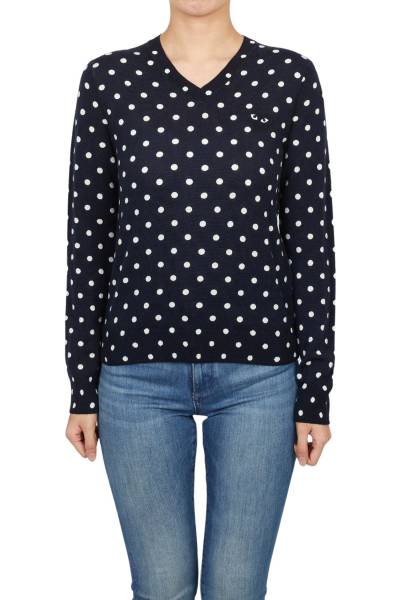 꼼데가르송(COMME DES GARCONS) 도트 블랙와펜 여성 니트 AZ N035 051 2