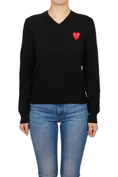 꼼데가르송(COMME DES GARCONS) 더블 레드와펜 여성 니트 AZ N073 051 1
