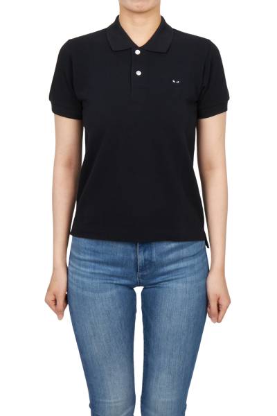 꼼데가르송(COMME DES GARCONS) 미니 블랙와펜 여성 카라 반팔티셔츠 AZ T205 051 1