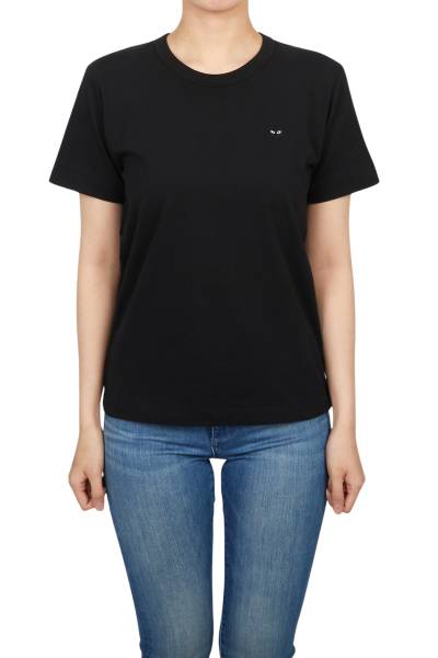 꼼데가르송(COMME DES GARCONS) 미니 블랙와펜 여성 반팔티셔츠 AZ T201 051 1