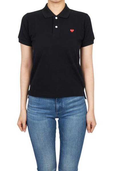 꼼데가르송(COMME DES GARCONS) 미니 레드와펜 여성 카라 반팔티셔츠 AZ T203 051 1
