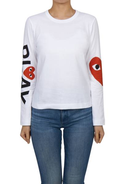꼼데가르송(COMME DES GARCONS) 빅 하트 여성 긴팔티셔츠 AZ T257 051 1